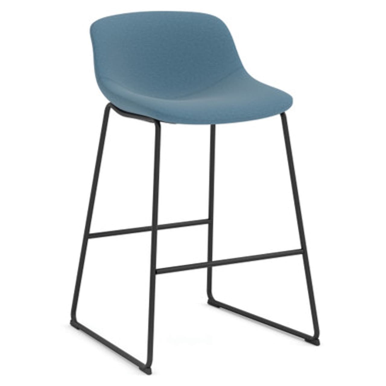 Cafe Height Stool with Black Sled Base Image