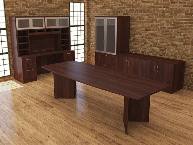 8 Foot Boat Shape Conference Table Image