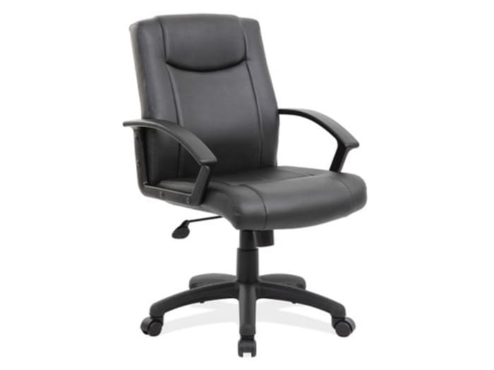 Black Vinyl Mid-Back Executive Chair Image