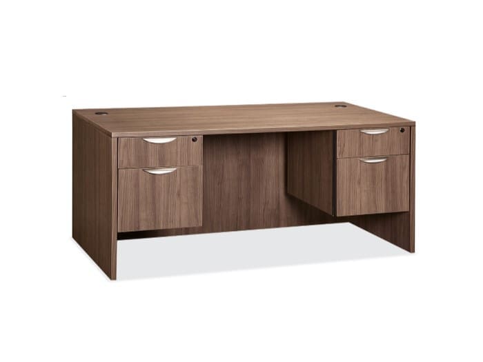 Laminate 3/4 Double Pedestal Desk Image