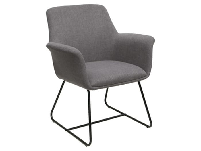 MID BACK GUEST CHAIR W/METAL SLED BASE Image