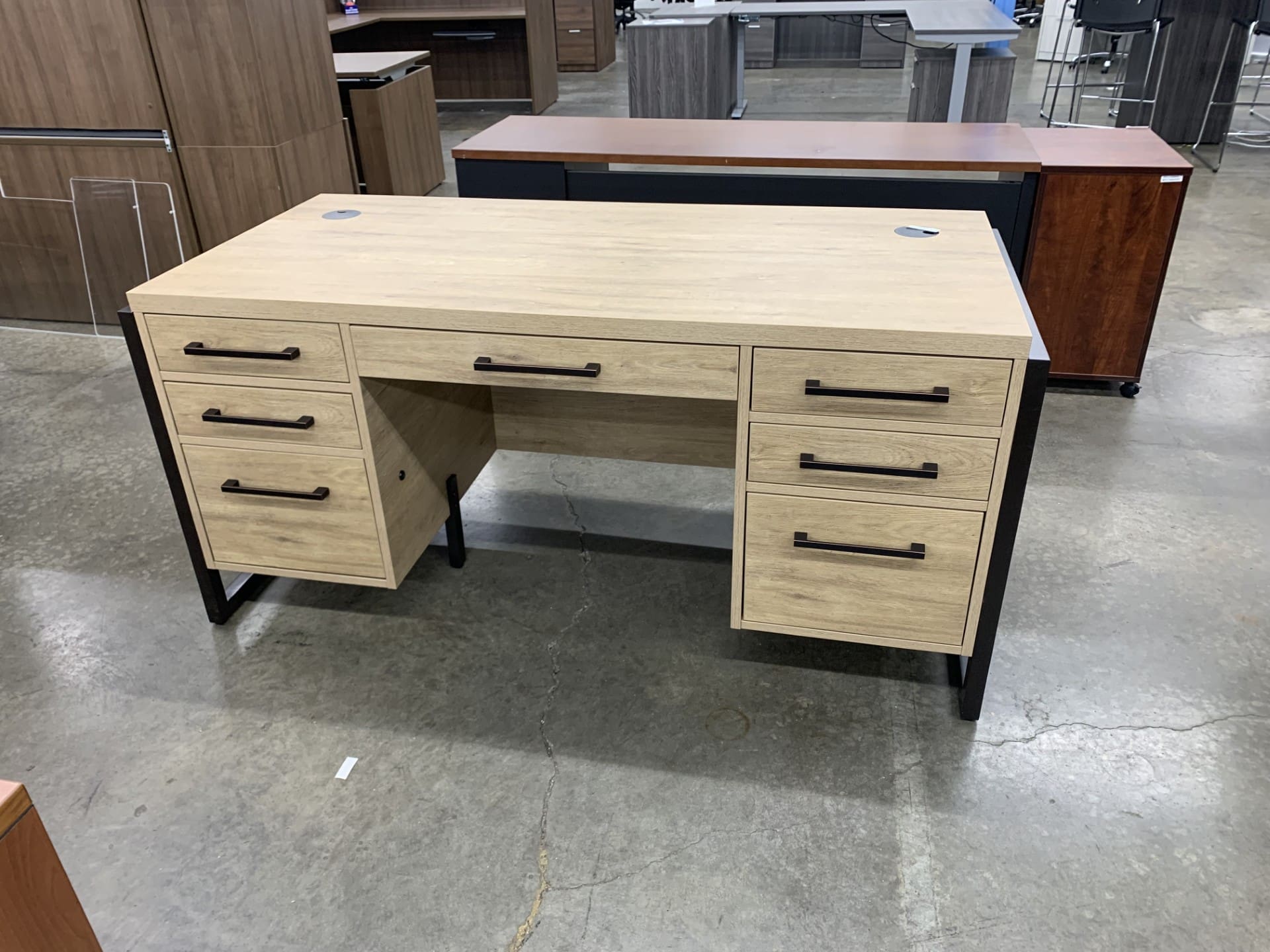 Artesian Natural Finish Executive Desk Image