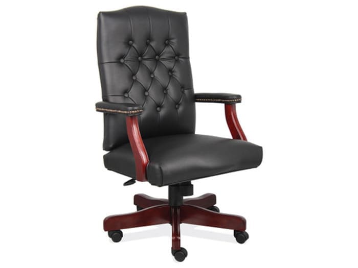 MAH/BLK HI-BACK EXEC SWIVEL CHAIR Image