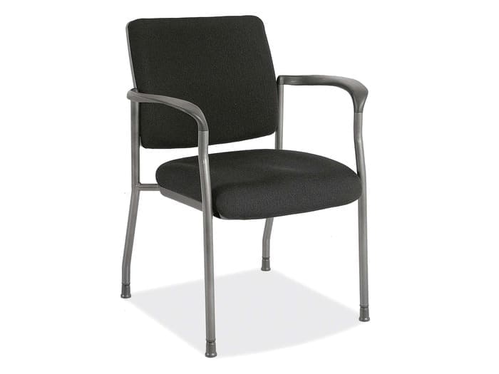 Black Fabric Guest Chair w/Titanium Frame Image