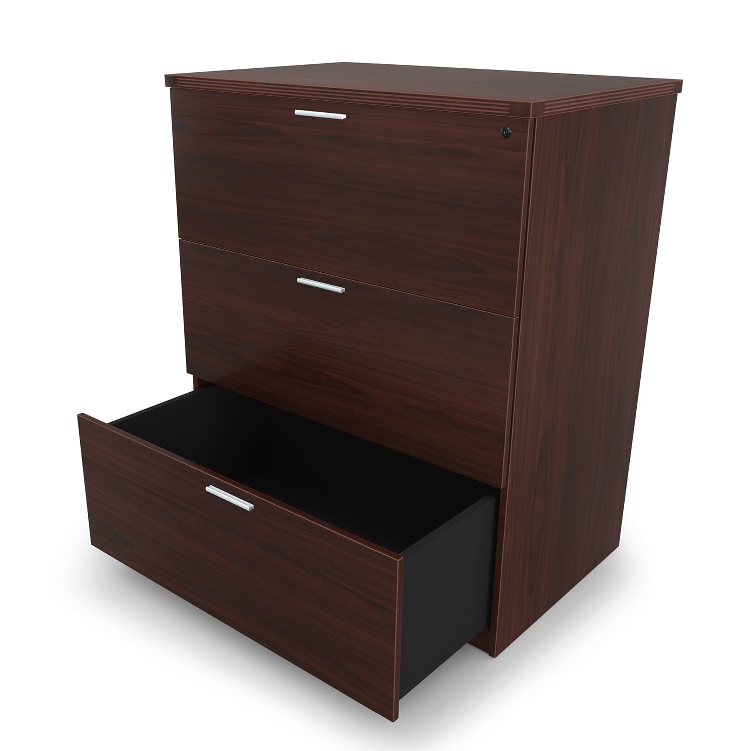 3 Drawer 36&#8243; Lateral File Mahogany &#8211; Capital Choice Special Image