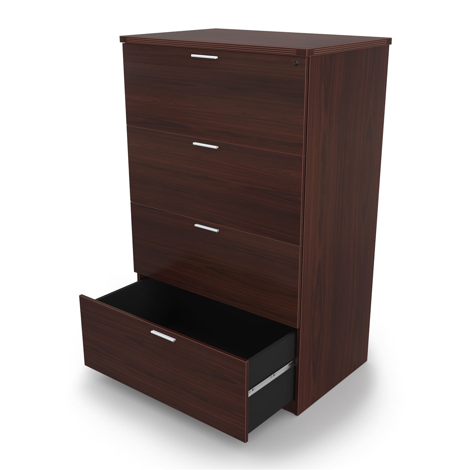 4 Drawer 36″ Lateral File Mahogany – Capital Choice Special Image