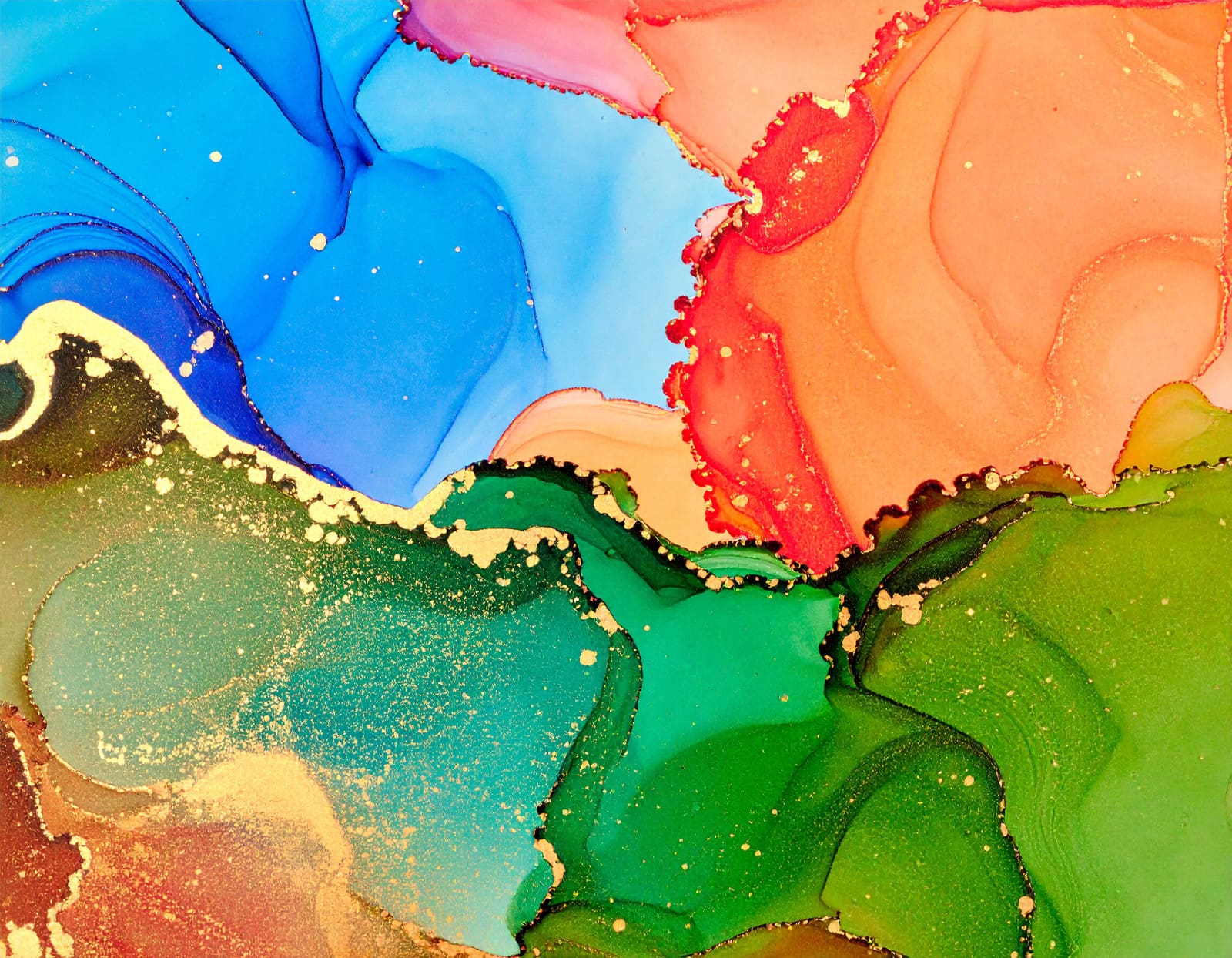 A collage showcasing vibrant colors as a different take on the color psychology wheel.