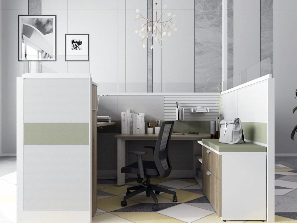 Friant's Vektor chair in an office cubicle.