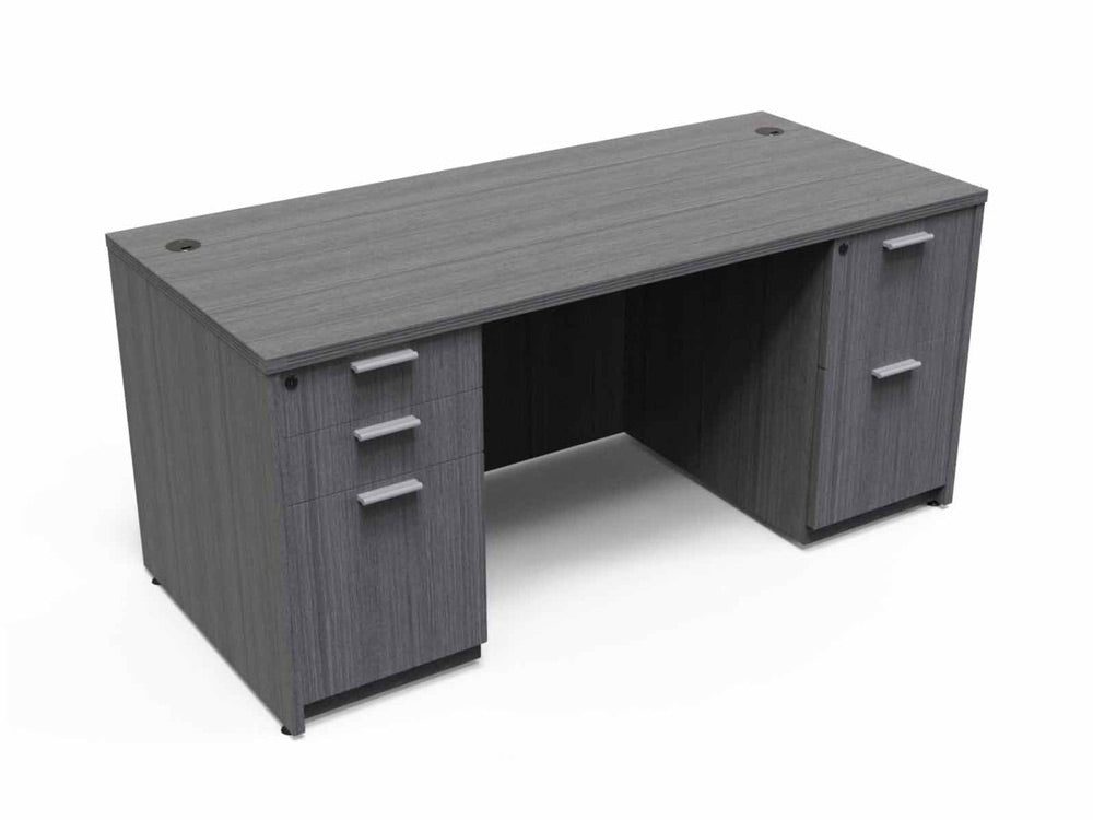Kai Rectangular Desk with Double Full Pedestals Image