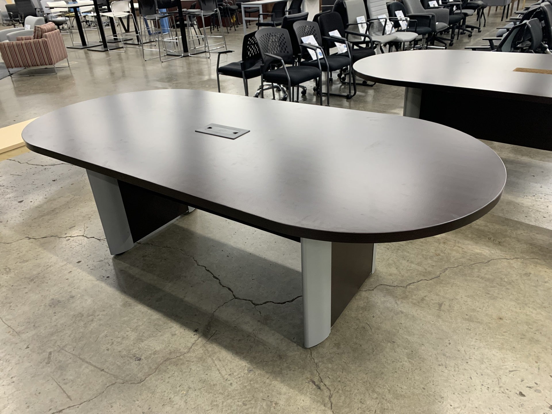 Pre-Owned 8′ Racetrack Conference Table with Elliptical Base Image