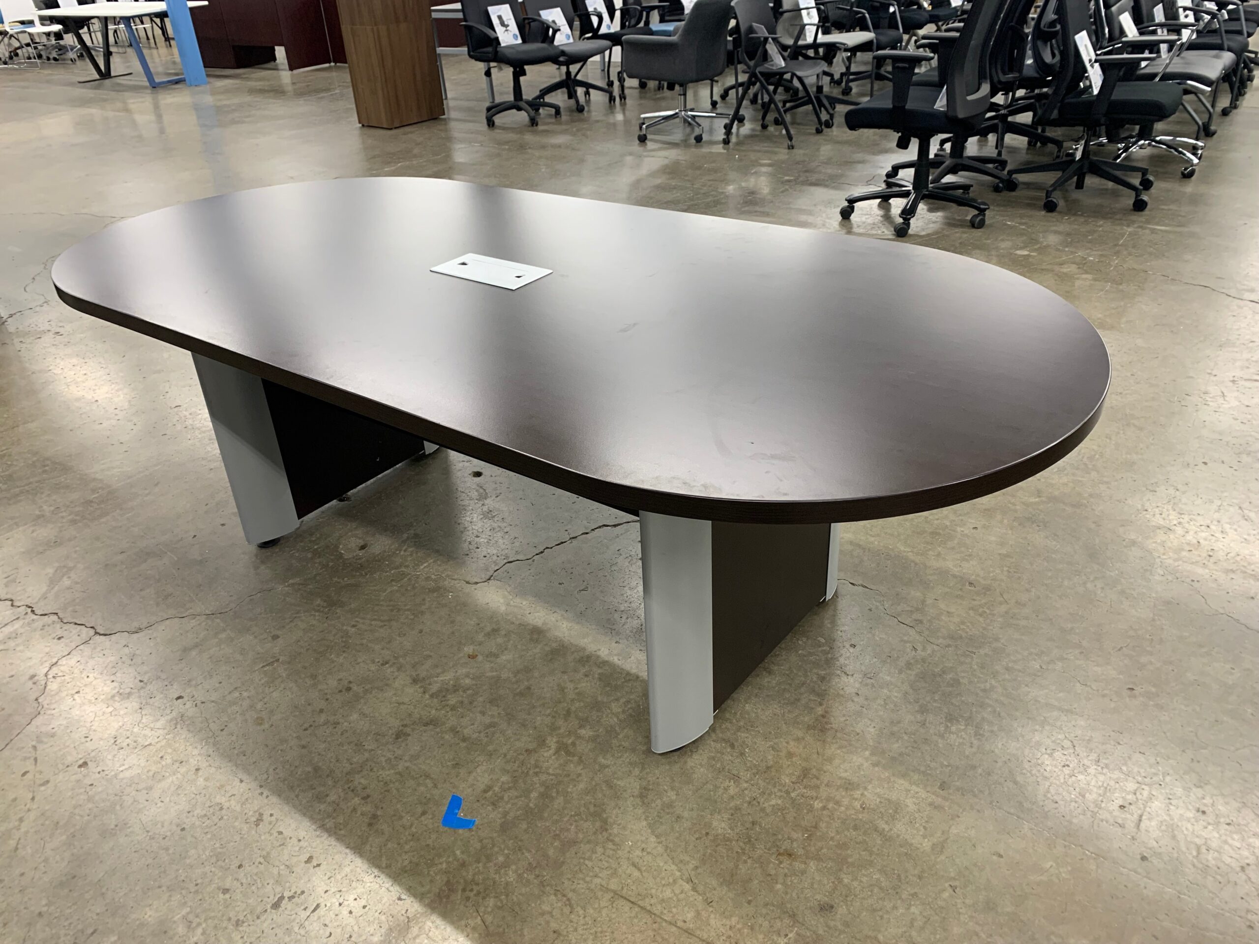 Pre Owned 8′ Racetrack Conference Table with Elliptical Base Image