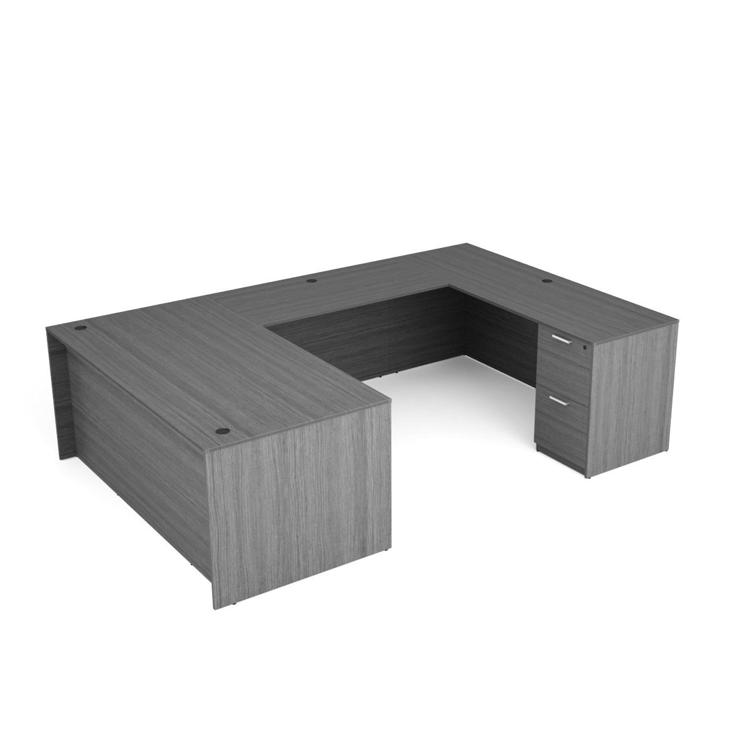 New Office Essentials U Shaped Desk – Samoa Gray Image